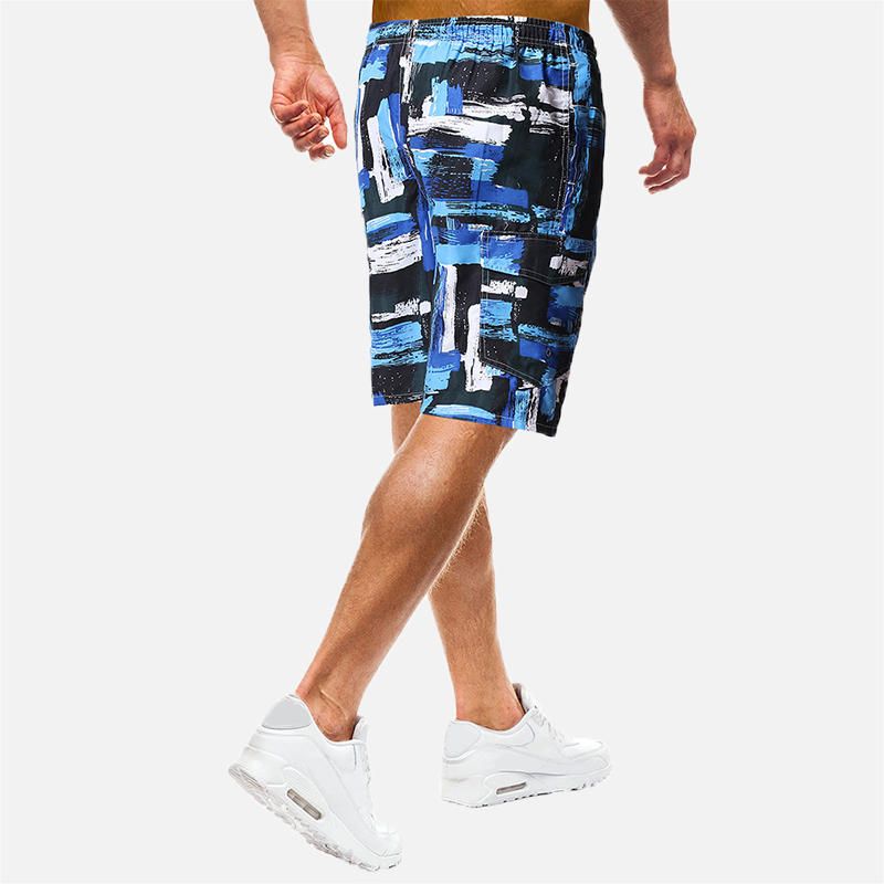 Shorts De Playa Con Estampado Suelto Para Hombre De Verano En La Playa