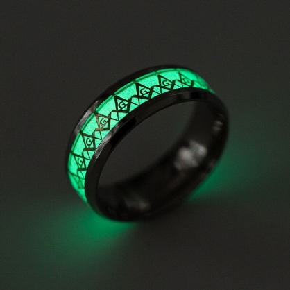 Anillo Luminoso De Acero Inoxidable Punk Anillo De Hombre Fresco Joyas Para Unisex