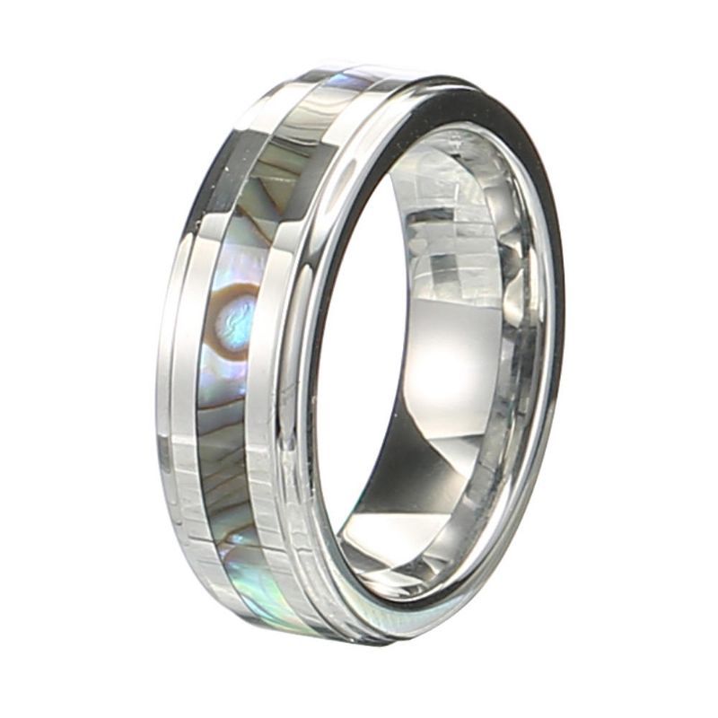 Clásico Anillo De Carburo De Tungsteno De 6 mm Concha De Acero De Tungsteno Anillos Analérgicos Resistentes Al Color Para Hombres Y Mujeres