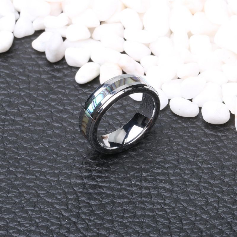 Clásico Anillo De Carburo De Tungsteno De 6 mm Concha De Acero De Tungsteno Anillos Analérgicos Resistentes Al Color Para Hombres Y Mujeres