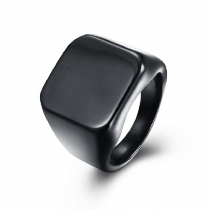 Pistola De Anillo De Acero De Titanio De Lujo Unisex Anillo De Dedo Chapado En Negro Para Hombres