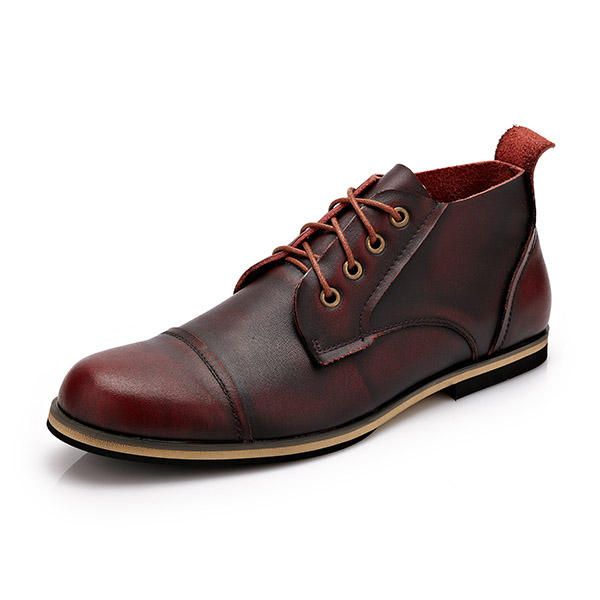 Botas De Negocios Formales Para Hombres De Gran Tamaño Con Cordones Zapatos De Punta Puntiaguda Casual