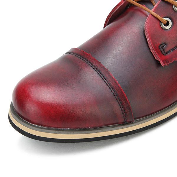 Botas De Negocios Formales Para Hombres De Gran Tamaño Con Cordones Zapatos De Punta Puntiaguda Casual