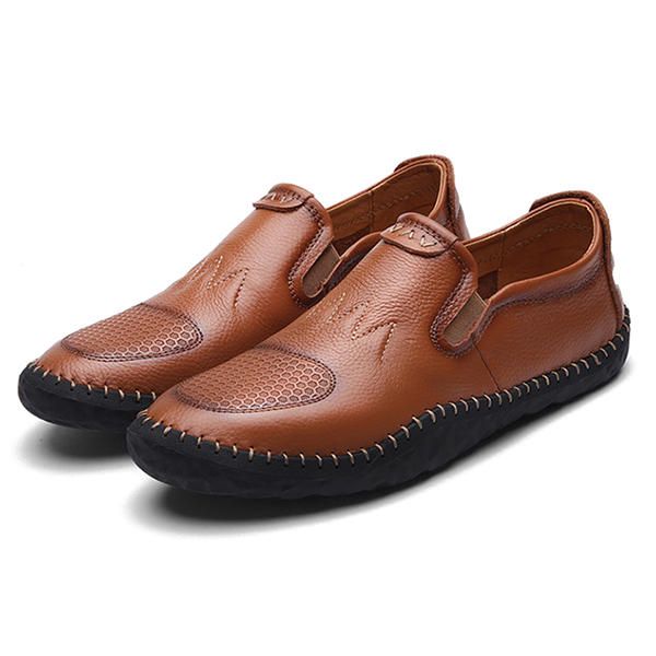 Casual Slip On Outdoor Men Oxfords Zapatos En Cuero