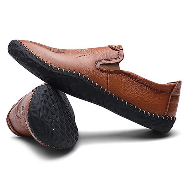 Casual Slip On Outdoor Men Oxfords Zapatos En Cuero