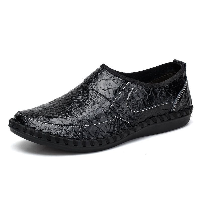 Cuero De Vaca Suave Cosido A Mano Casual Slip On Business Oxfords