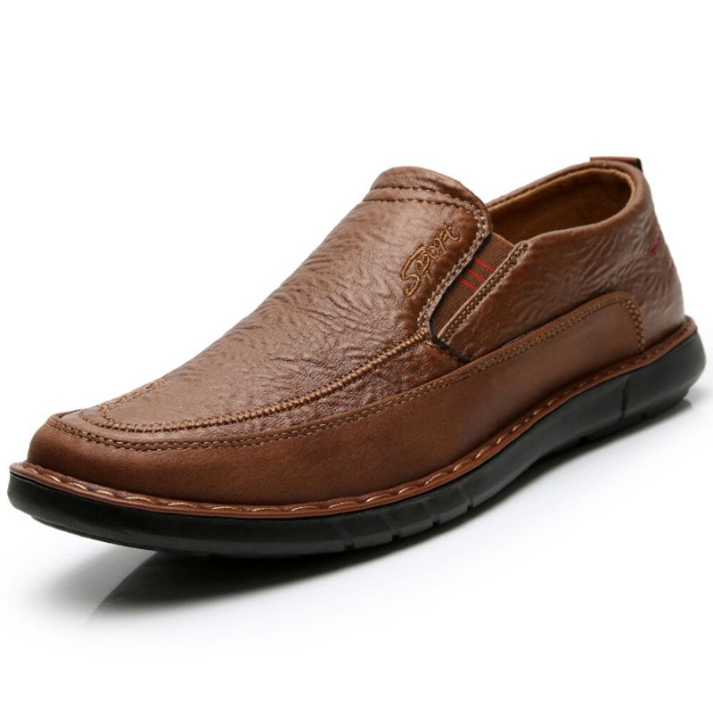 Hombres Antideslizantes Slip On Banda Elástica Suela Suave Causal Daily Oxfords