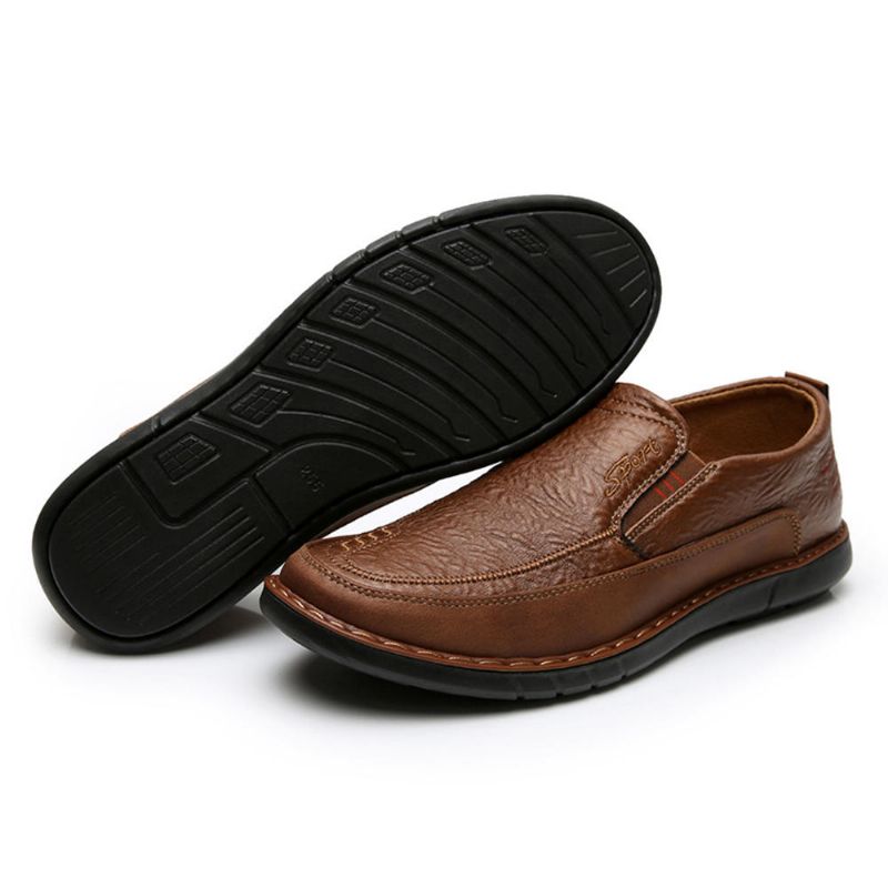 Hombres Antideslizantes Slip On Banda Elástica Suela Suave Causal Daily Oxfords