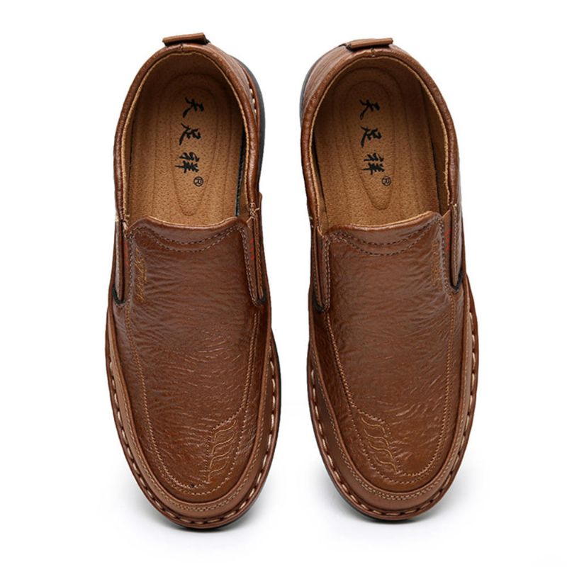 Hombres Antideslizantes Slip On Banda Elástica Suela Suave Causal Daily Oxfords