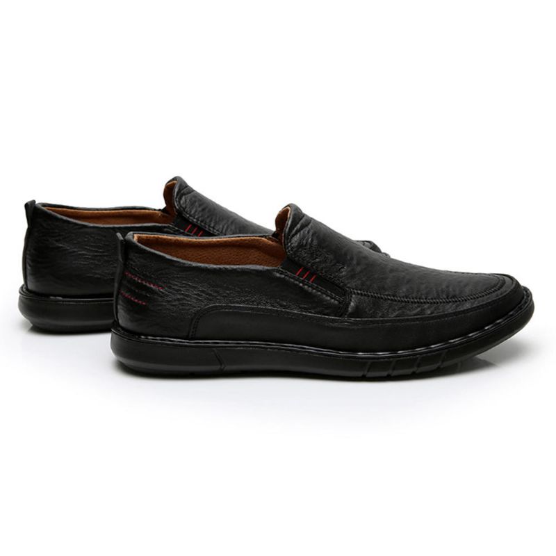 Hombres Antideslizantes Slip On Banda Elástica Suela Suave Causal Daily Oxfords