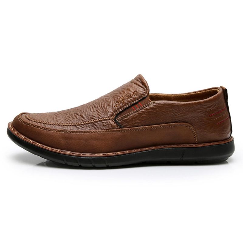 Hombres Antideslizantes Slip On Banda Elástica Suela Suave Causal Daily Oxfords