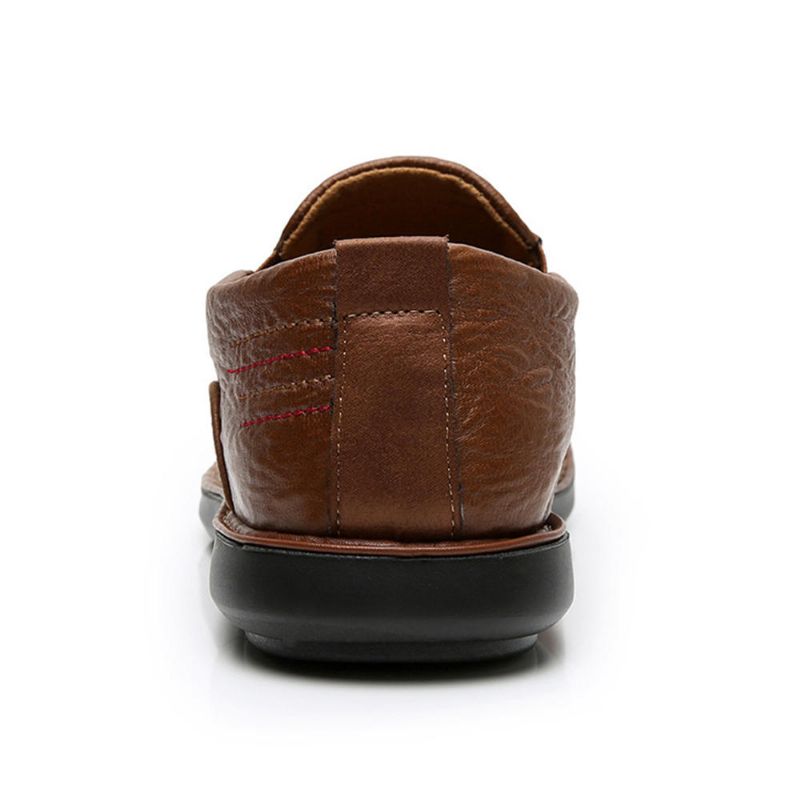 Hombres Antideslizantes Slip On Banda Elástica Suela Suave Causal Daily Oxfords