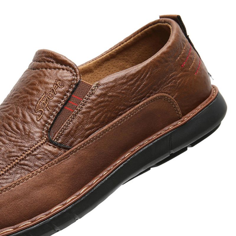 Hombres Antideslizantes Slip On Banda Elástica Suela Suave Causal Daily Oxfords