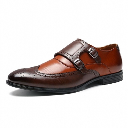 Hombres Brogue Tallado Casual Business Office Leather Oxfords