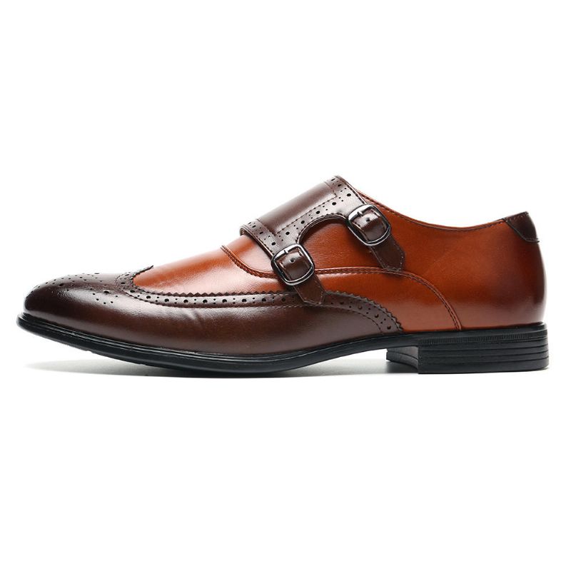 Hombres Brogue Tallado Casual Business Office Leather Oxfords