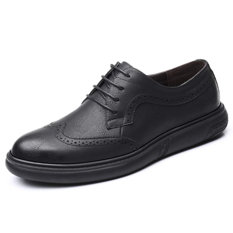 Hombres Brogue Tallado Microfibra Casual Business Leather Oxfords