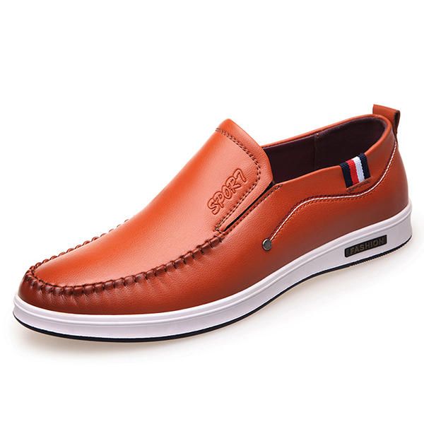 Hombres Casual Cómodos Zapatos Planos De Cuero Genuino Oxfords