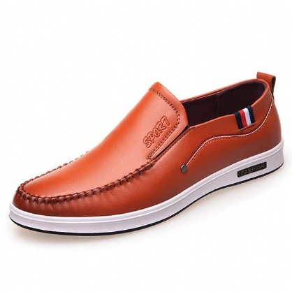 Hombres Casual Cómodos Zapatos Planos De Cuero Genuino Oxfords