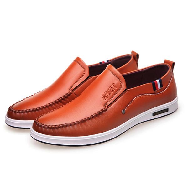 Hombres Casual Cómodos Zapatos Planos De Cuero Genuino Oxfords