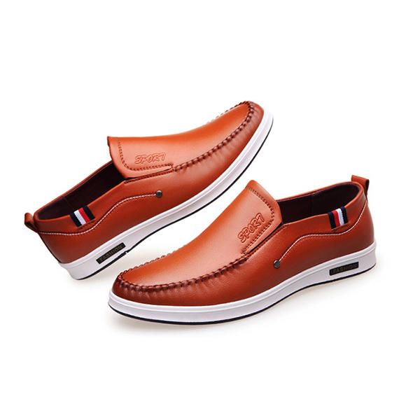 Hombres Casual Cómodos Zapatos Planos De Cuero Genuino Oxfords