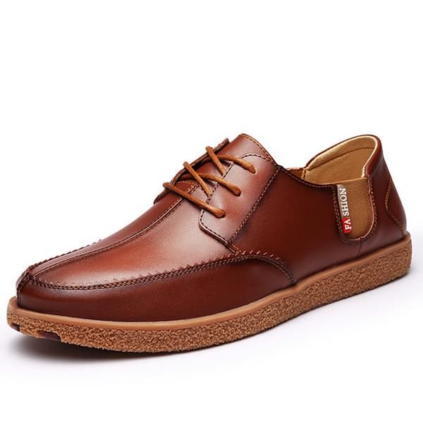 Hombres Casual Cuero Genuino Casual Slip On Business Oxfords