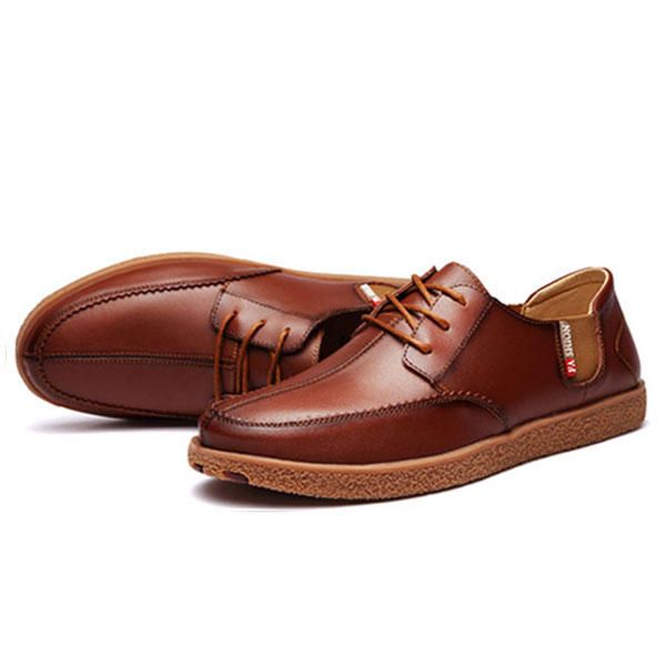 Hombres Casual Cuero Genuino Casual Slip On Business Oxfords