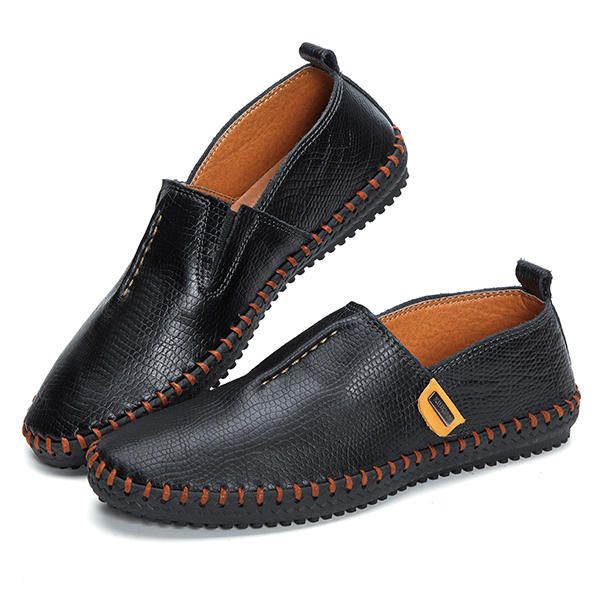 Hombres Casual Soft Flats Transpirable Oxfords Zapatos Hechos A Mano