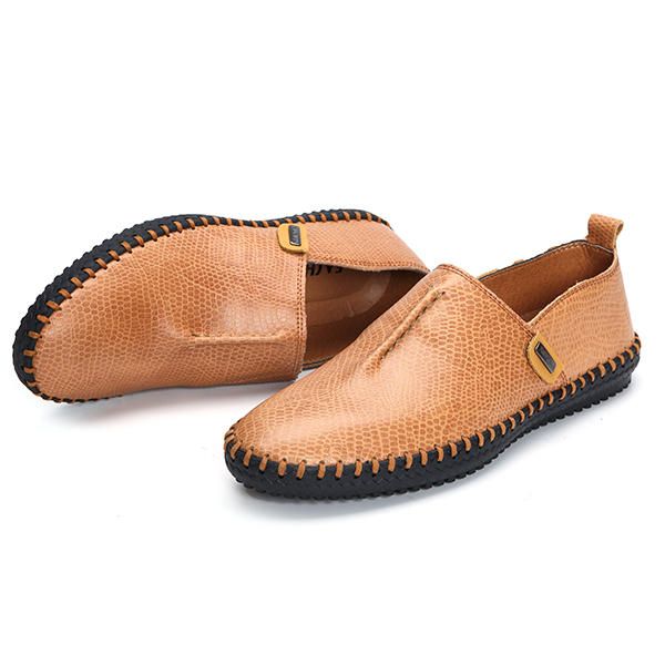 Hombres Casual Soft Flats Transpirable Oxfords Zapatos Hechos A Mano