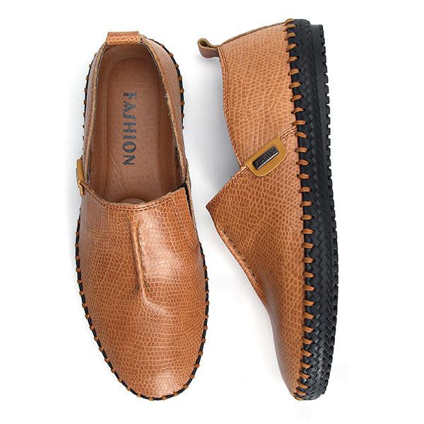 Hombres Casual Soft Flats Transpirable Oxfords Zapatos Hechos A Mano