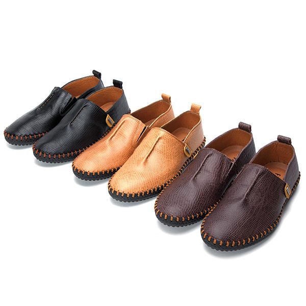 Hombres Casual Soft Flats Transpirable Oxfords Zapatos Hechos A Mano