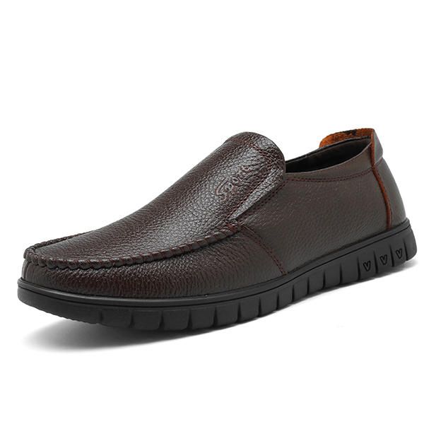 Hombres Casual Zapatos De Negocios De Cuero Genuino Suave Oxfords