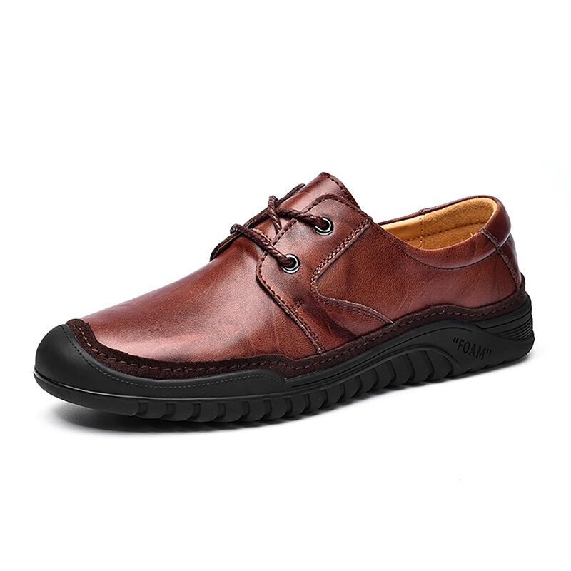 Hombres De Cuero Genuino Suelas Suaves De Negocios Casual Oxfords