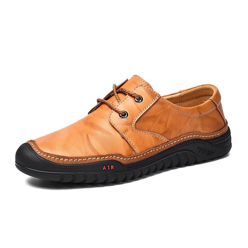 Hombres De Cuero Genuino Suelas Suaves De Negocios Casual Oxfords