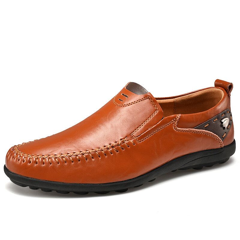 Hombres Microfibra Casual Cómodo Slip On Office Business Oxfords