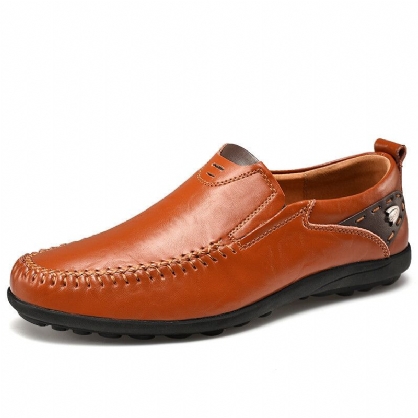 Hombres Microfibra Casual Cómodo Slip On Office Business Oxfords