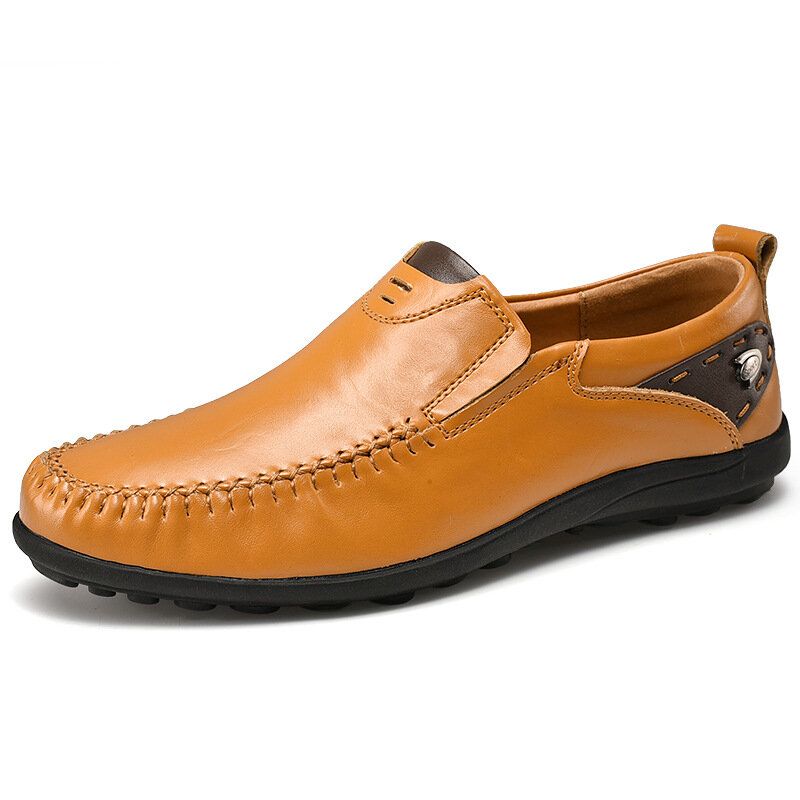 Hombres Microfibra Casual Cómodo Slip On Office Business Oxfords