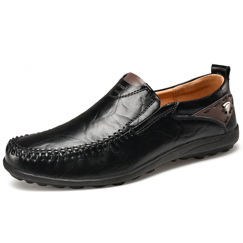 Hombres Microfibra Casual Cómodo Slip On Office Business Oxfords