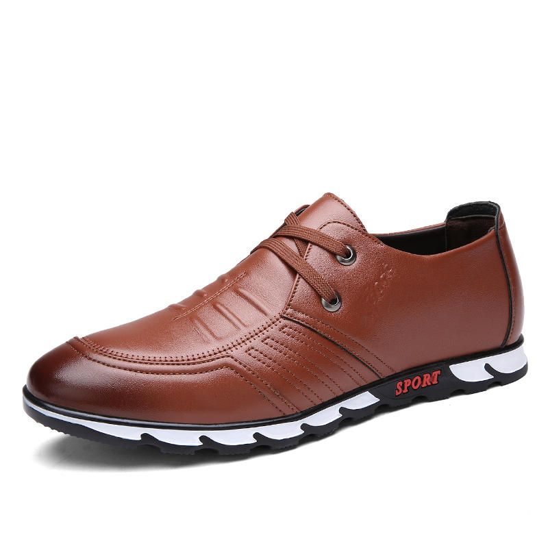 Hombres Microfibra Soft Comfy Casual Leather Oxfords