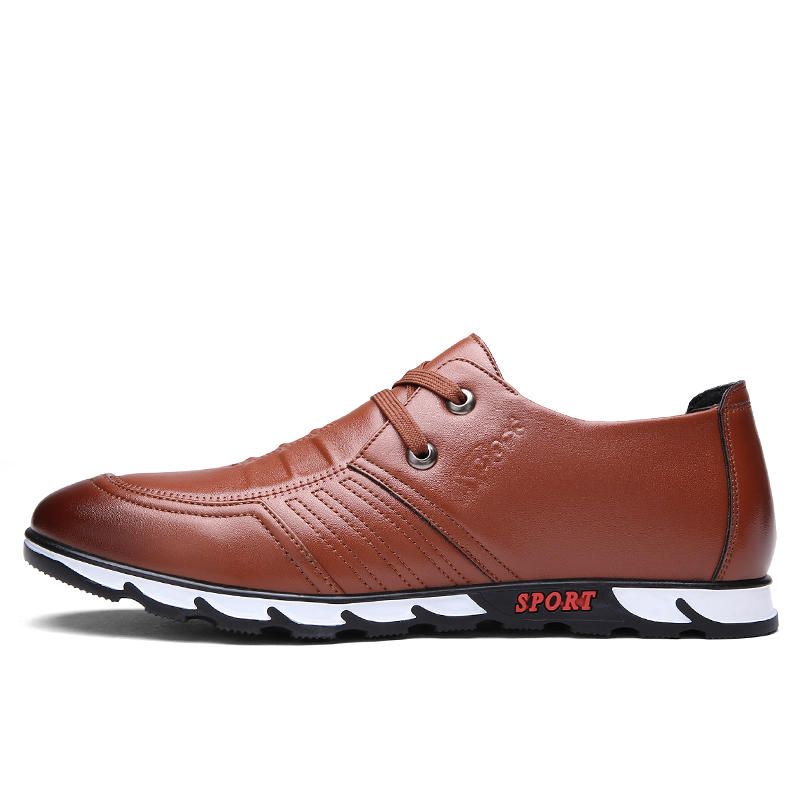 Hombres Microfibra Soft Comfy Casual Leather Oxfords