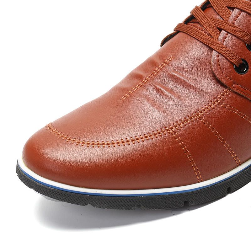 Hombres Microfibra Suela Suave Cómoda Casual De Negocios Oxfords