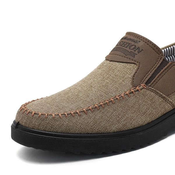 Hombres Old Peking Style Casual Transpirable Banda Elástica Slip-on Oxfords Zapatos