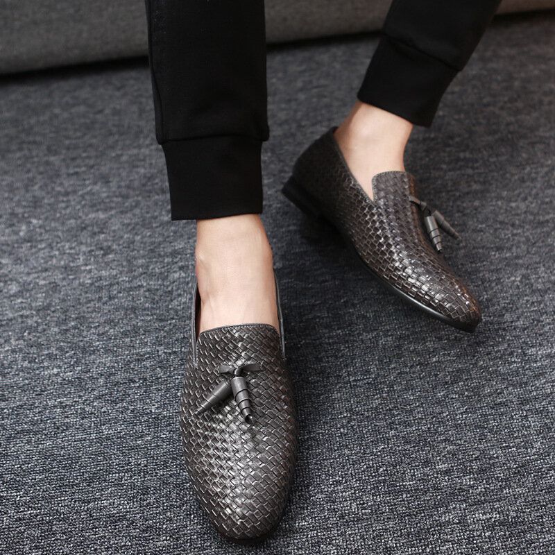 Hombres Patrón De Serpiente De Cuero Genuino Ocio Elegante Negocios Oxfords