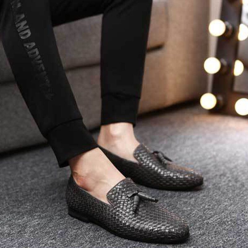 Hombres Patrón De Serpiente De Cuero Genuino Ocio Elegante Negocios Oxfords