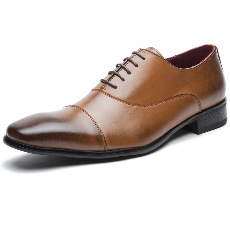 Hombres Zapatos De Vestir Formales Casual Negocios De Cuero Genuino Oxfords