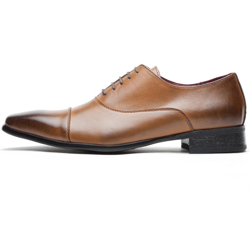 Hombres Zapatos De Vestir Formales Casual Negocios De Cuero Genuino Oxfords