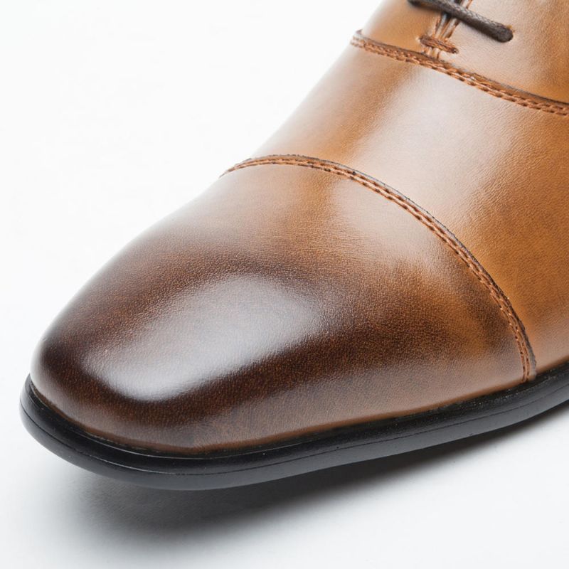 Hombres Zapatos De Vestir Formales Casual Negocios De Cuero Genuino Oxfords