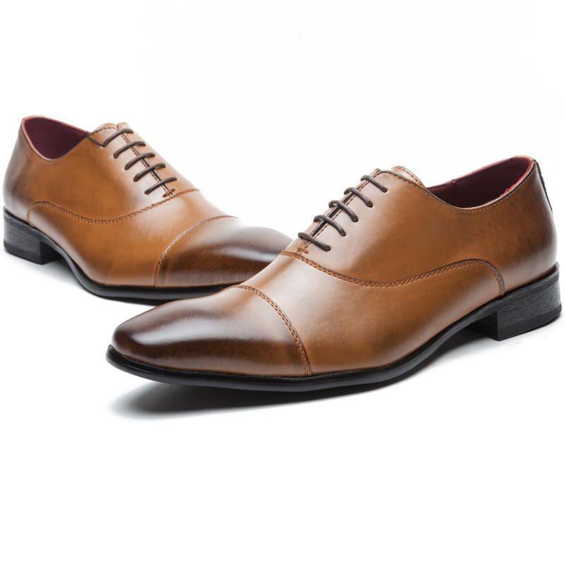 Hombres Zapatos De Vestir Formales Casual Negocios De Cuero Genuino Oxfords