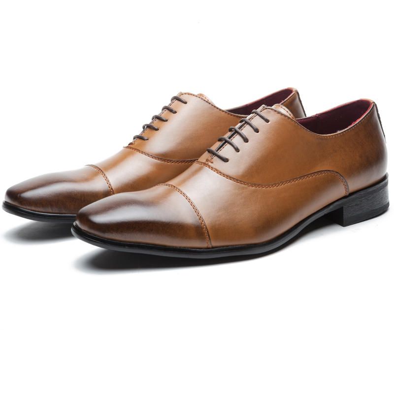 Hombres Zapatos De Vestir Formales Casual Negocios De Cuero Genuino Oxfords