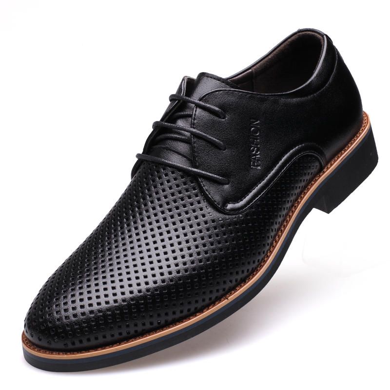 Microfibra Transpirable Ahueca Hacia Fuera Negocios Casual Oxfords