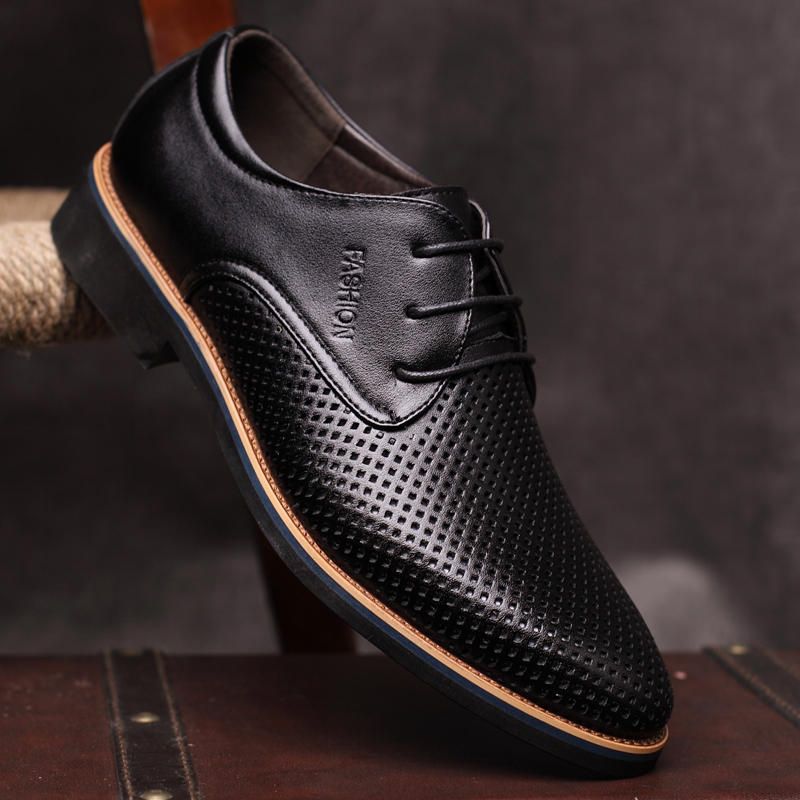 Microfibra Transpirable Ahueca Hacia Fuera Negocios Casual Oxfords